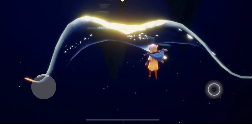 光遇无翼怎么从遥鲲上下来